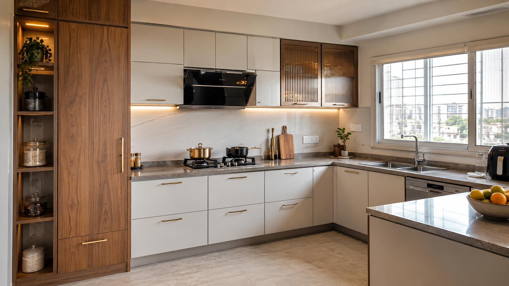 Practical modular kitchen interior design for a Chennai home