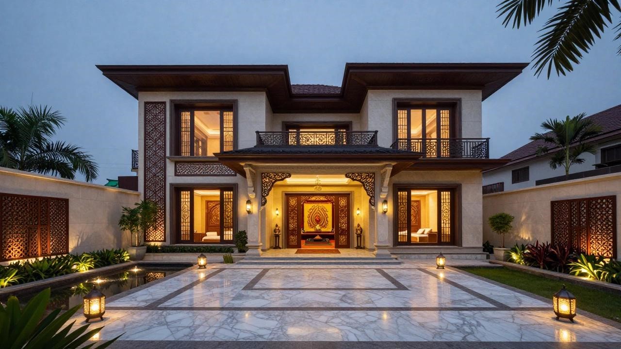Modern residential house exterior design